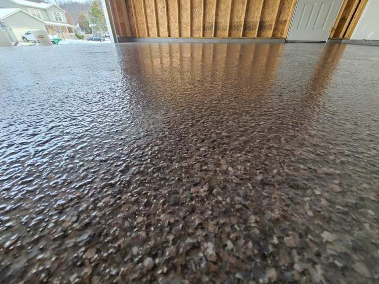 Closeup of Epoxy Flake Floor